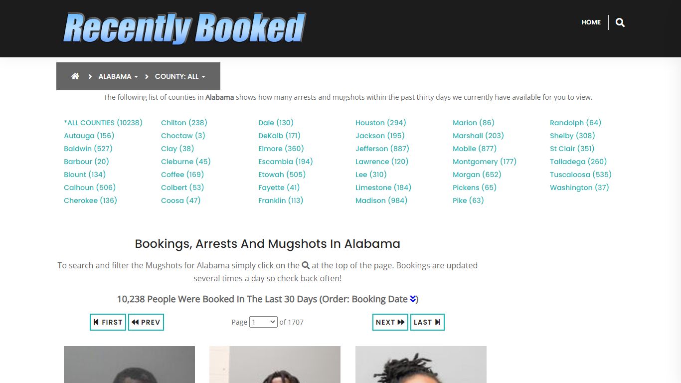 Recent bookings, Arrests, Mugshots in Alabama - Recently Booked