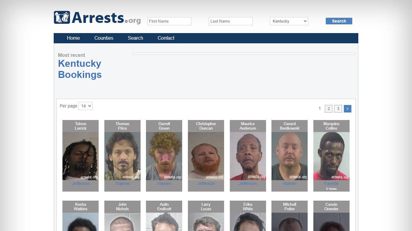 Kentucky Arrests and Inmate Search